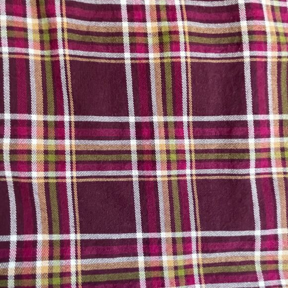 D&Co. Plaid Mandarin Collar Top‎ Women Size 2X Red Pocket Button Up - Picture 4 of 13